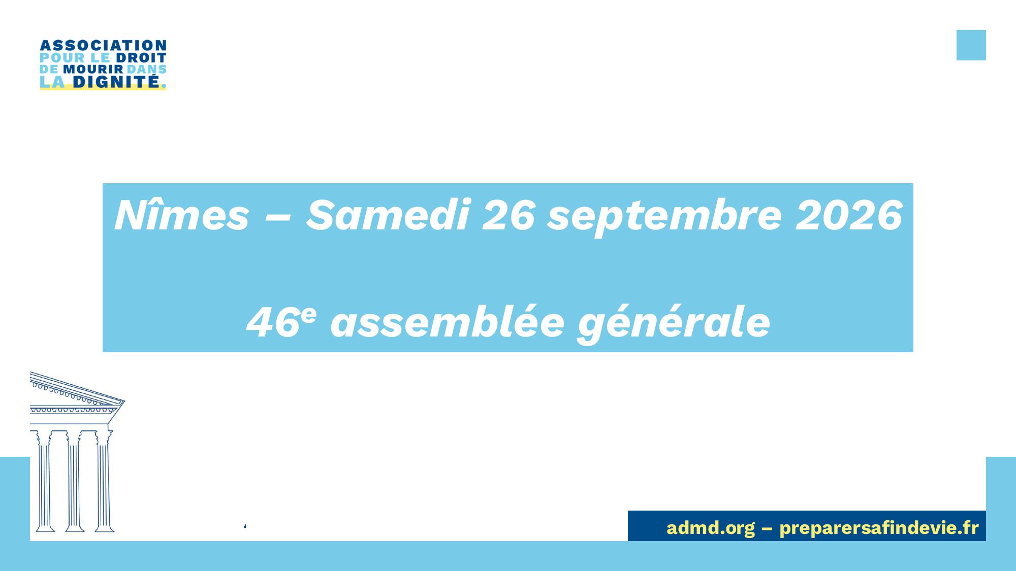 Résultats du vote des adhérents - 46e de l'ADMD