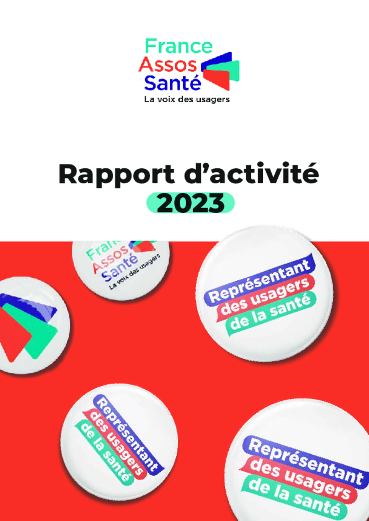 Rapport d’activité 2023 de France Assos Santé