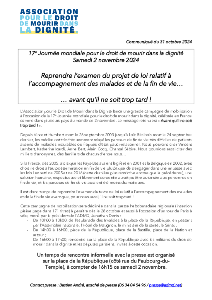 CP - Journée mondiale