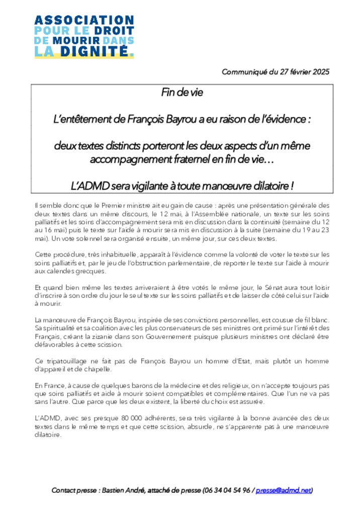 CP - Une manœuvre dilatoire