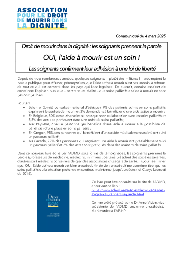 CP - Les soignants prennent la parole