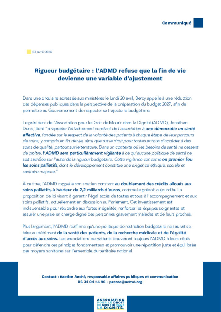 CP - Baisse des budgets