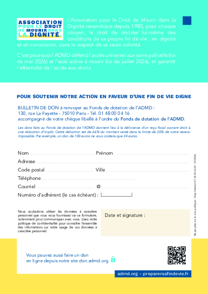 Bulletin de don