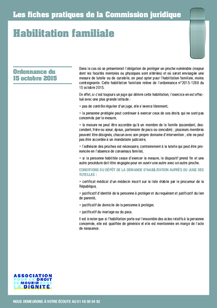 Fiche Habilitation familiale