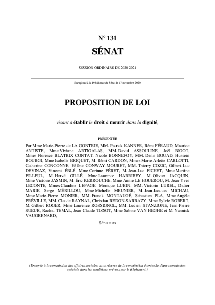 Texte de la proposition de loi 