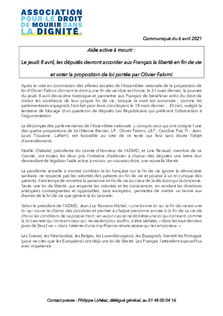 CP - PPL Olivier Falorni