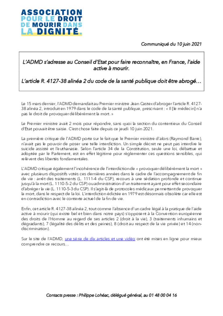 CP - Recours Conseil d'Etat