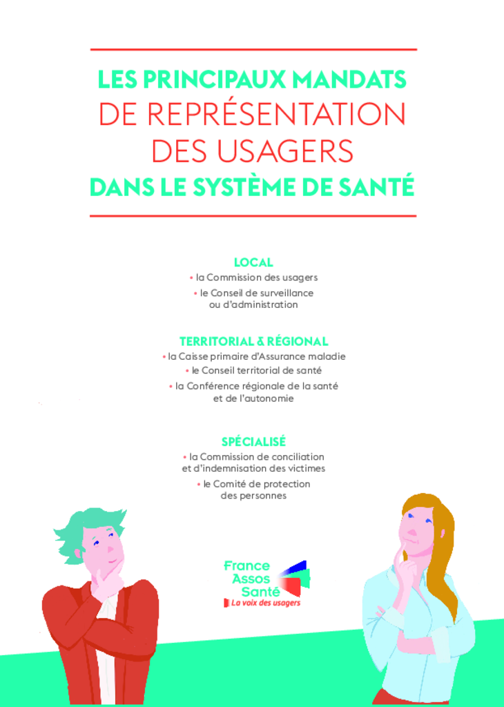 Les principaux mandats de représentation des usagers (FAS)