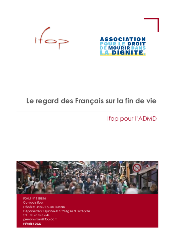 Sondage février 2022 - Le regard des Français sur la fin de vie  
