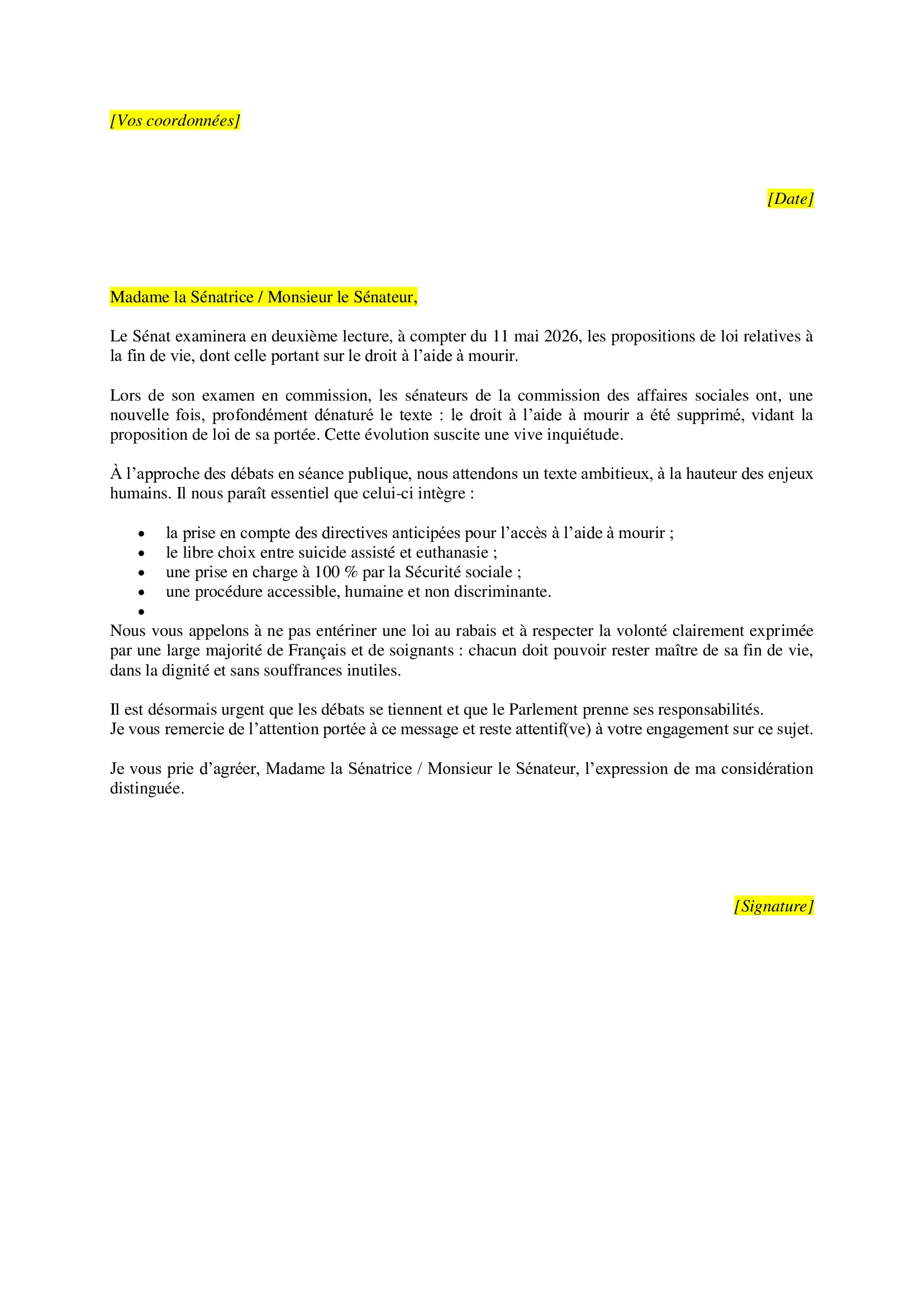 Lettre militante